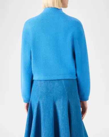 Akris Cashmere Pique Knit Zip Cardigan | Thumbnail 3 Akris Cashmere Pique Knit Zip Cardigan | Thumbnail 3