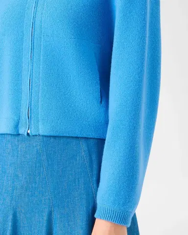 Akris Cashmere Pique Knit Zip Cardigan | Thumbnail 5 Akris Cashmere Pique Knit Zip Cardigan | Thumbnail 5