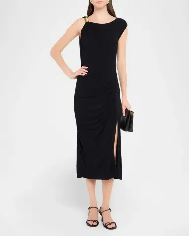 Ramy Brook Leann One-Shoulder Sleeveless Midi Dress | Thumbnail 4 Ramy Brook Leann One-Shoulder Sleeveless Midi Dress | Thumbnail 4