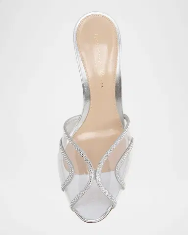 Gianvito Rossi Organza Embellished Plexi Slide Mule Pumps | Thumbnail 5 Gianvito Rossi Organza Embellished Plexi Slide Mule Pumps | Thumbnail 5