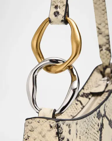Staud Ollie Curved Snake-Embossed Leather Shoulder Bag | Thumbnail 5 Staud Ollie Curved Snake-Embossed Leather Shoulder Bag | Thumbnail 5