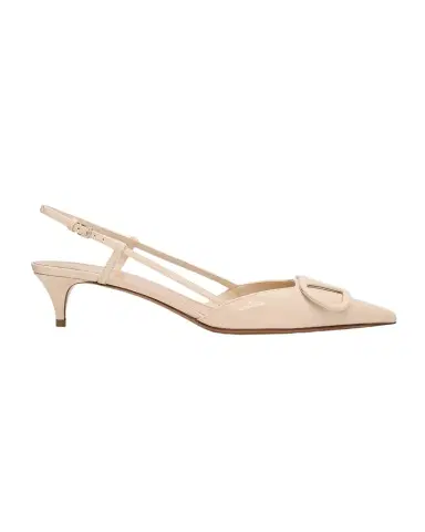 Valentino Garavani 40mm VLogo Patent Leather Slingback Pumps | Thumbnail 1 Valentino Garavani 40mm VLogo Patent Leather Slingback Pumps | Thumbnail 1