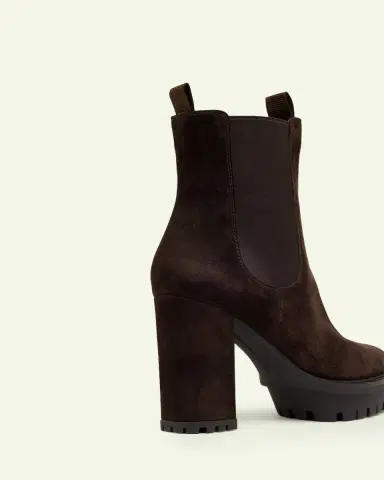 Gianvito Rossi Suede Lug-Sole Booties | Thumbnail 6 Gianvito Rossi Suede Lug-Sole Booties | Thumbnail 6