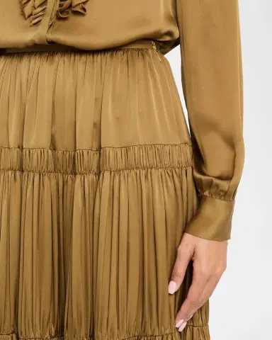 Ulla Johnson Gaelle Gathered Silk Maxi Skirt | Thumbnail 5 Ulla Johnson Gaelle Gathered Silk Maxi Skirt | Thumbnail 5