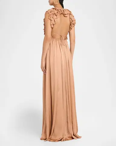 Ulla Johnson Byzantine Silk Backless Gown | Thumbnail 2 Ulla Johnson Byzantine Silk Backless Gown | Thumbnail 2