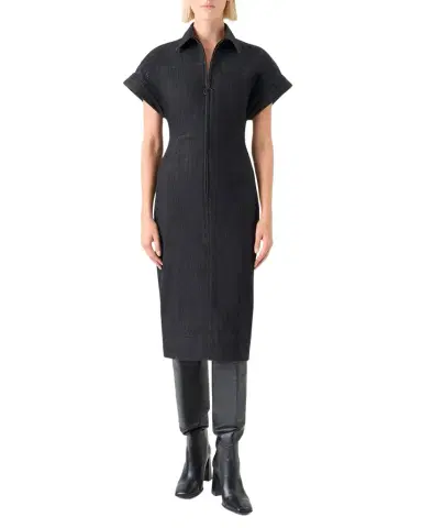 Akris punto Denim Midi Dress with Polo Collar | Thumbnail 1 Akris punto Denim Midi Dress with Polo Collar | Thumbnail 1