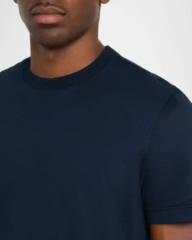 KNT Men's Solid Cotton Crewneck T-Shirt | Thumbnail 4 KNT Men's Solid Cotton Crewneck T-Shirt | Thumbnail 4