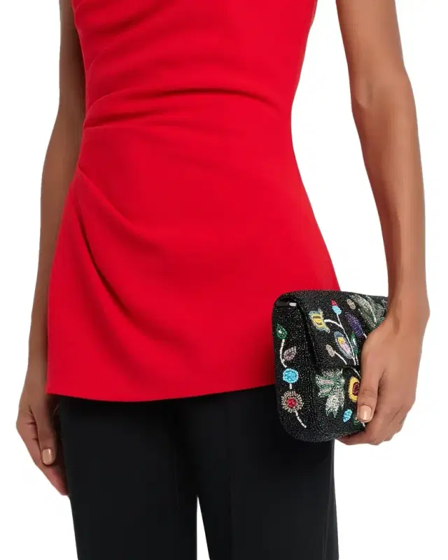 Timmy Floral Beaded Shoulder Bag Timmy Floral Beaded Shoulder Bag