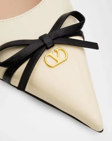 Valentino Garavani 45mm Bepointy Patent Leather and Kidskin Slingback Pumps | Thumbnail 12 Valentino Garavani 45mm Bepointy Patent Leather and Kidskin Slingback Pumps | Thumbnail 12