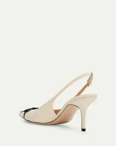 Valentino Garavani 45mm Bepointy Patent Leather and Kidskin Slingback Pumps | Thumbnail 4 Valentino Garavani 45mm Bepointy Patent Leather and Kidskin Slingback Pumps | Thumbnail 4
