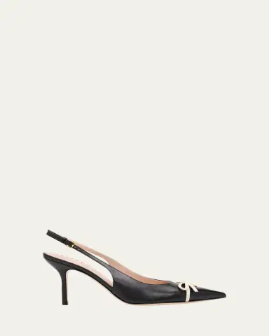Valentino Garavani 45mm Bepointy Patent Leather and Kidskin Slingback Pumps | Thumbnail 6 Valentino Garavani 45mm Bepointy Patent Leather and Kidskin Slingback Pumps | Thumbnail 6