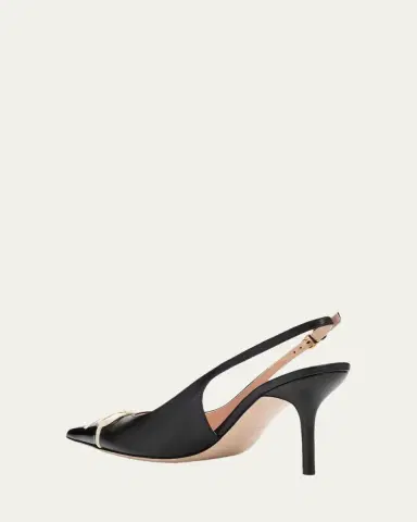 Valentino Garavani 45mm Bepointy Patent Leather and Kidskin Slingback Pumps | Thumbnail 7 Valentino Garavani 45mm Bepointy Patent Leather and Kidskin Slingback Pumps | Thumbnail 7