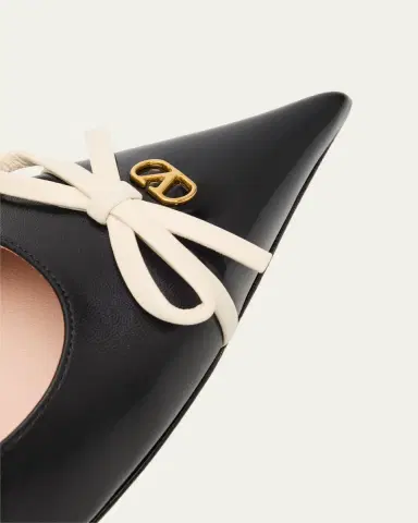 Valentino Garavani 45mm Bepointy Patent Leather and Kidskin Slingback Pumps | Thumbnail 8 Valentino Garavani 45mm Bepointy Patent Leather and Kidskin Slingback Pumps | Thumbnail 8