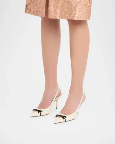 Valentino Garavani 45mm Bepointy Patent Leather and Kidskin Slingback Pumps | Thumbnail 9 Valentino Garavani 45mm Bepointy Patent Leather and Kidskin Slingback Pumps | Thumbnail 9