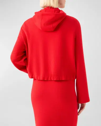 Akris punto Zip-Front Wool-Blend Hoodie | Thumbnail 2 Akris punto Zip-Front Wool-Blend Hoodie | Thumbnail 2