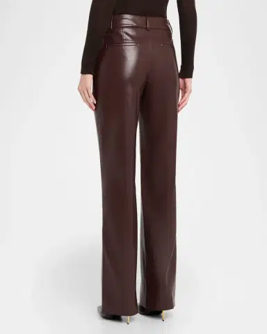 ALICE + OLIVIA Alexander High-Rise Vegan Leather Trousers | Thumbnail 2 ALICE + OLIVIA Alexander High-Rise Vegan Leather Trousers | Thumbnail 2
