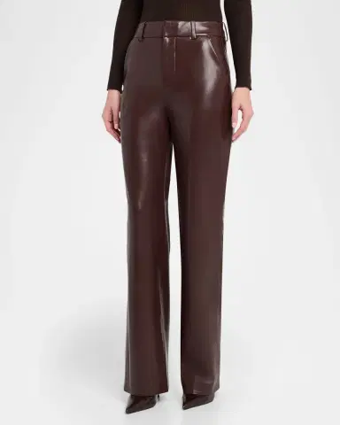 ALICE + OLIVIA Alexander High-Rise Vegan Leather Trousers | Thumbnail 3 ALICE + OLIVIA Alexander High-Rise Vegan Leather Trousers | Thumbnail 3