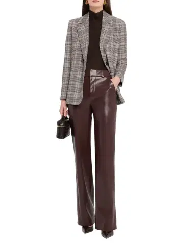 ALICE + OLIVIA Alexander High-Rise Vegan Leather Trousers | Thumbnail 1 ALICE + OLIVIA Alexander High-Rise Vegan Leather Trousers | Thumbnail 1