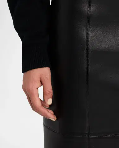 A.L.C. Marta Leather Midi Skirt | Thumbnail 4 A.L.C. Marta Leather Midi Skirt | Thumbnail 4