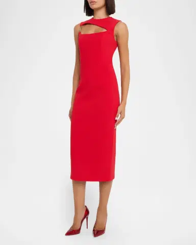 Rebecca Vallance Cameron Sleeveless Cutout Midi Dress | Thumbnail 3 Rebecca Vallance Cameron Sleeveless Cutout Midi Dress | Thumbnail 3