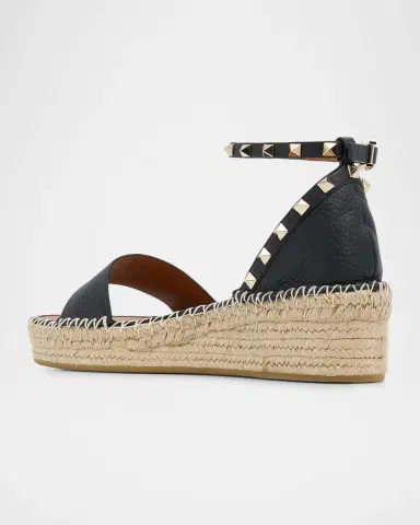 Valentino Garavani Rockstud Leather Flatform Espadrille Sandals | Thumbnail 8 Valentino Garavani Rockstud Leather Flatform Espadrille Sandals | Thumbnail 8
