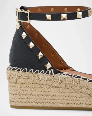 Valentino Garavani Rockstud Leather Flatform Espadrille Sandals | Thumbnail 9 Valentino Garavani Rockstud Leather Flatform Espadrille Sandals | Thumbnail 9