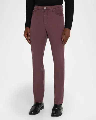 Stefano Ricci Men's Slim Lyocell-Cotton Stretch Five-Pocket Pants | Thumbnail 3 Stefano Ricci Men's Slim Lyocell-Cotton Stretch Five-Pocket Pants | Thumbnail 3