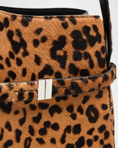 TOTEME Belted Leopard Pony Hair Bucket Bag | Thumbnail 3 TOTEME Belted Leopard Pony Hair Bucket Bag | Thumbnail 3