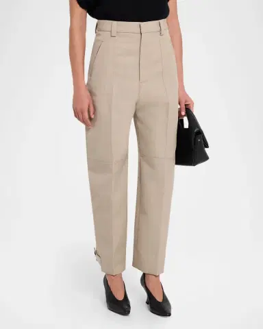 Bottega Veneta High-Rise Tapered-Leg Zip-Hem Trousers | Thumbnail 3 Bottega Veneta High-Rise Tapered-Leg Zip-Hem Trousers | Thumbnail 3