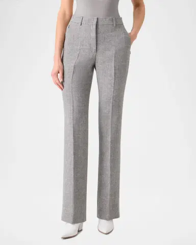 Akris Marilyn Linen-Wool Straight-Leg Pants | Thumbnail 4 Akris Marilyn Linen-Wool Straight-Leg Pants | Thumbnail 4