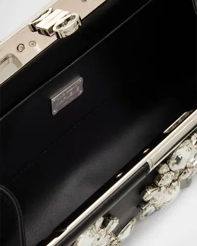 Dolce & Gabbana Marlene Crystal-Embellished Leather Shoulder Bag | Thumbnail 3 Dolce & Gabbana Marlene Crystal-Embellished Leather Shoulder Bag | Thumbnail 3