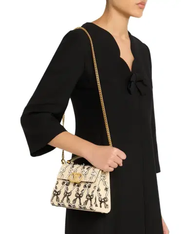 Valentino Garavani VSLING Mini Bow Sequined Top-Handle Bag | Thumbnail 1 Valentino Garavani VSLING Mini Bow Sequined Top-Handle Bag | Thumbnail 1