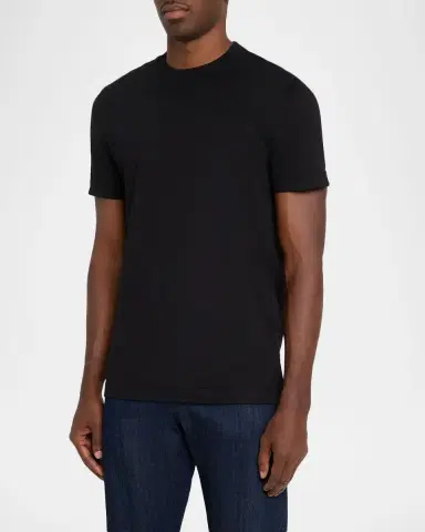 KNT Men's Solid Cotton Crewneck T-Shirt | Thumbnail 3 KNT Men's Solid Cotton Crewneck T-Shirt | Thumbnail 3