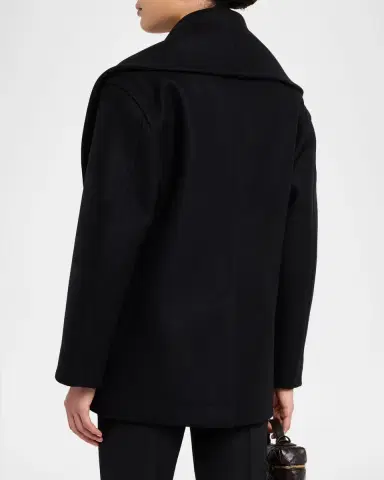 Bottega Veneta Wool Double-Breasted Shawl Coat | Thumbnail 2 Bottega Veneta Wool Double-Breasted Shawl Coat | Thumbnail 2