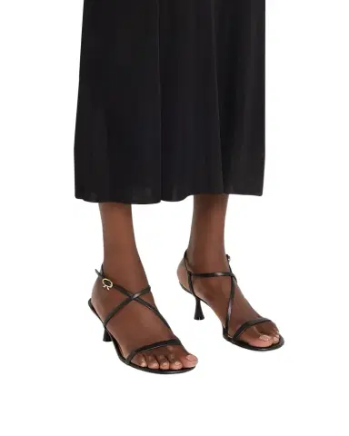 Gianvito Rossi Gianvito Vitello Leather Strappy Sandals | Thumbnail 1 Gianvito Rossi Gianvito Vitello Leather Strappy Sandals | Thumbnail 1