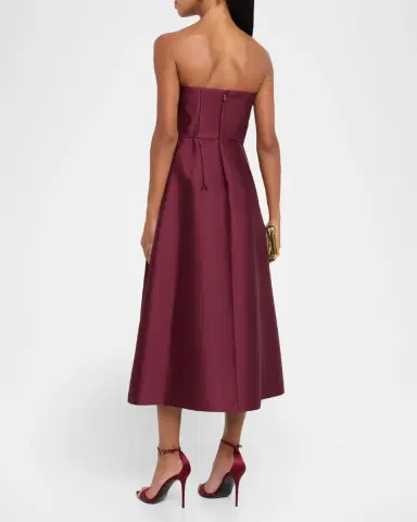 Sachin & Babi Shay Strapless Floral-Print Mikado Midi Dress | Thumbnail 2 Sachin & Babi Shay Strapless Floral-Print Mikado Midi Dress | Thumbnail 2