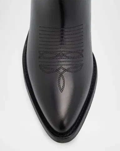 Partlow Sharon Leather Cowboy Boots with Crystal-Embellished Heel | Thumbnail 4 Partlow Sharon Leather Cowboy Boots with Crystal-Embellished Heel | Thumbnail 4