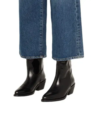 Partlow Sharon Leather Cowboy Boots with Crystal-Embellished Heel | Thumbnail 1 Partlow Sharon Leather Cowboy Boots with Crystal-Embellished Heel | Thumbnail 1