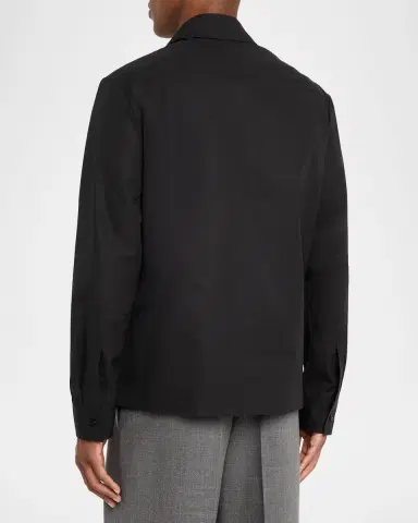 Jil Sander Men's Cotton Double-Pleated Dress Shirt | Thumbnail 2 Jil Sander Men's Cotton Double-Pleated Dress Shirt | Thumbnail 2