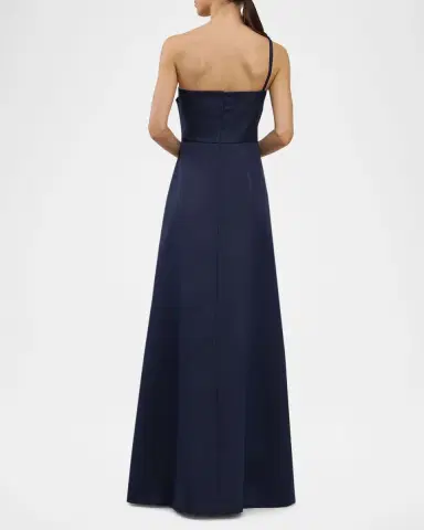 Kay Unger New York Jillian Pleated One-Shoulder Gown | Thumbnail 2 Kay Unger New York Jillian Pleated One-Shoulder Gown | Thumbnail 2