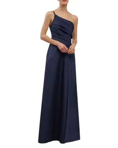 Kay Unger New York Jillian Pleated One-Shoulder Gown | Thumbnail 1 Kay Unger New York Jillian Pleated One-Shoulder Gown | Thumbnail 1