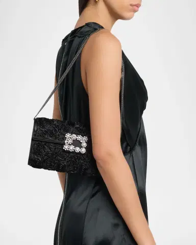 Roger Vivier Efflorescence Satin Envelope Flap Shoulder Bag | Thumbnail 2 Roger Vivier Efflorescence Satin Envelope Flap Shoulder Bag | Thumbnail 2