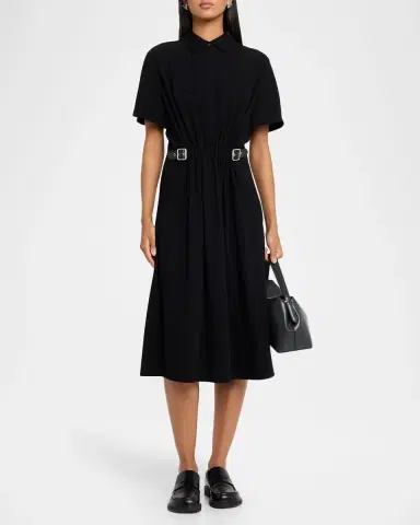 Loewe Short-Sleeve Belt Cinched Shirtdress | Thumbnail 3 Loewe Short-Sleeve Belt Cinched Shirtdress | Thumbnail 3