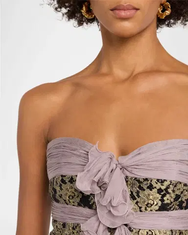 Valentino Garavani Strapless Lace Triple-Bow Top | Thumbnail 4 Valentino Garavani Strapless Lace Triple-Bow Top | Thumbnail 4