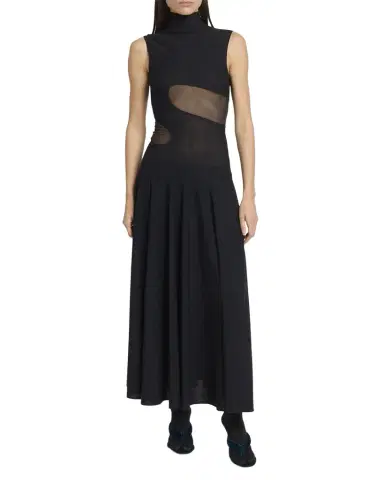 Alaïa Slinky Knit Cutout Midi Dress | Thumbnail 1 Alaïa Slinky Knit Cutout Midi Dress | Thumbnail 1
