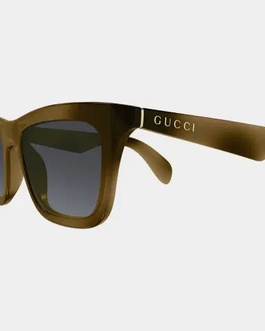 Gucci Men's Rectangular Plastic Sunglasses | Thumbnail 2 Gucci Men's Rectangular Plastic Sunglasses | Thumbnail 2