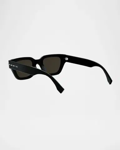 Fendi Men 's Selleria Acetate Three-Stitch Rectangle Sunglasses | Thumbnail 2 Fendi Men 's Selleria Acetate Three-Stitch Rectangle Sunglasses | Thumbnail 2