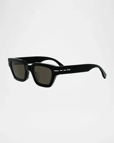 Fendi Men 's Selleria Acetate Three-Stitch Rectangle Sunglasses | Thumbnail 3 Fendi Men 's Selleria Acetate Three-Stitch Rectangle Sunglasses | Thumbnail 3