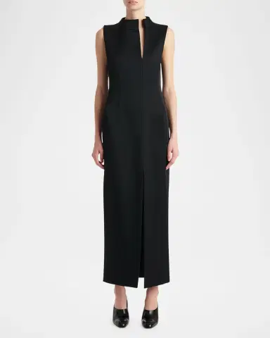 Khaite Lowen Split Collar Sleeveless Maxi Dress | Thumbnail 2 Khaite Lowen Split Collar Sleeveless Maxi Dress | Thumbnail 2