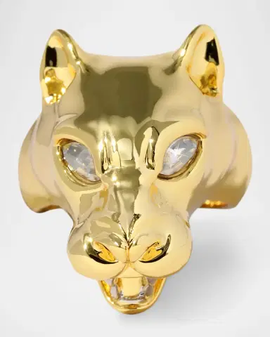 Alexis Bittar Gold Panther Visage Ring | Thumbnail 2 Alexis Bittar Gold Panther Visage Ring | Thumbnail 2
